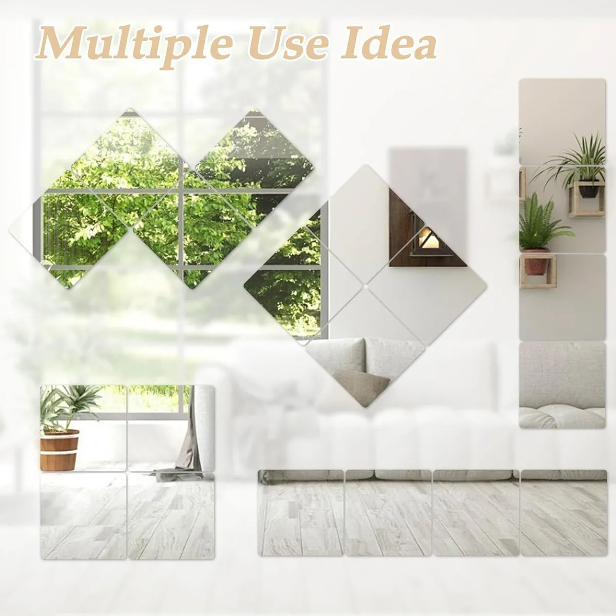 Miniatura 3 de Espejos de 6pcs Cuadrado Pared Conjunto